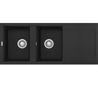 Elleci Easy 500 LGY50040 - Lavello due vasche con gocciolatoio Granitek G40 Nero - Su ordinazione in 2-3 settimane