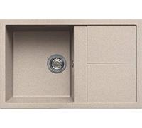 Elleci Lavello Incasso Unico 300 1 Vasca con gocciolatoio 79x50 Granitek (51 Avena)