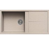 Elleci Lavello Incasso Unico 480 1 Vasca con gocciolatoio 100x50 Granitek (51 Avena)