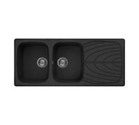 ELLECI lavello MASTER 500 due vasche con gocciolatoio in Granitek