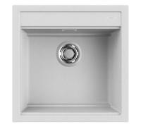 Elleci Lavello una vasca BEST 104 LGB10468 finitura composito G68 bianco da 51x51 cm