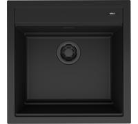 Elleci Lavello una vasca BEST 104 LKB10486 finitura composito K86 nero da 51x51 cm