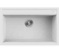 Elleci Lavello una vasca BEST 130 LKB13096 finitura composito K96 bianco da 79x51 cm