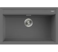Elleci Lavello una vasca BEST 130 LKB13099 finitura composito K99 grigio scuro da 79x51 cm