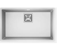 Elleci Lavello una vasca KARISMA 120 SOTTOTOP LGK12068BSO finitura composito G68 bianco da 69x43.8 cm