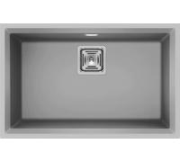 Elleci Lavello una vasca KARISMA 120 SOTTOTOP LMK12079BSO finitura composito M79 alluminio da 69x43.8 cm
