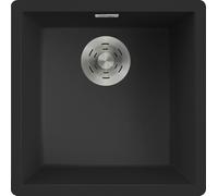 Lavello Elleci Incasso 1 vasca 45,6x45,6 Zen 102 Keratek Plus Nero Assoluto LKZ10286