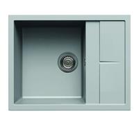 ELLECI - Lavello Unico 125 Metaltek 65x50 cm 1 vasca con gocciolatoio Colore Aluminium 79