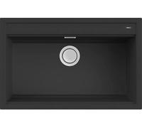 ELLECI Lavello Cucina 1 Vasca da Incasso Larghezza 79 cm materiale Granitek colore Nero Opaco G40 - LGB13040 Best 130