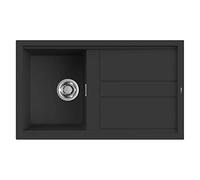 Elleci LGB40040, Lavello da incasso GRANITEK BEST 400, Colore: Nero