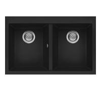 ELLECI LGE45040 EGO 450 LAVELLO 2 VASCHE 86X50 CM COLORE NERO