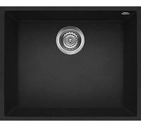 Elleci Quadra 105 Sottotop LGQ10540BSO - Lavello 1 vasca in Granitek (G40 Nero)