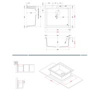 Elleci lgq10568 quadra 105 vasca quadra lavello 1 vasca granitek 570 x 500 avena