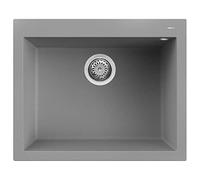 Lavello Elleci Incasso 1 vasca 61x50 Quadra 110 Granitek Grigio Cemento LGQ11048