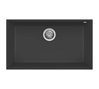 ELLECI LGQ13040BSO | Lavello da incasso GRANITEK QUADRA 130 BSO | Colore : Nerone