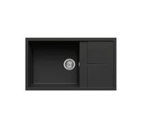 Lavello Elleci Incasso 1 vasca 86x50 Unico 410 Granitek Nero Full Black LGU41040
