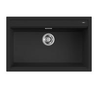 ELLECI Lavello 1 Vasca, Linea Best 130, Installazione Standard, 79 cm, Keratek Nero - LKB13086