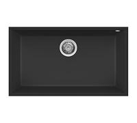 Lavello Elleci Incasso Sottotop Quadra 1 Vasca LKQ13086BSONA 76x44 Nero
