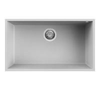 Elleci LMQ13079BSO Lavello Sottotop 1 Vasca Granitek Metal Aluminium 76x44 cm