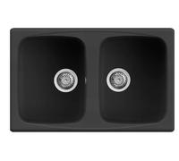 Elleci Master 350 Lavello in Granitek colore Nero 79x50 2 vasche
