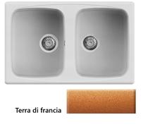 Elleci Master 350 Lavello in Granitek colore Terra di Francia 79x50 2 vasche