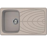 ELLECI Lavello Cucina Fragranite 1 Vasca Incasso con Gocciolatoio Larghezza 86 cm materiale Granitek colore Avena G51 - LGM40051 Master 400