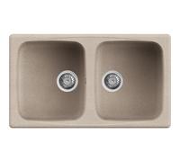 ELLECI Master 450 LGM45051 Lavello Cucina 2 Vasche Granito Avena 86x50 cm