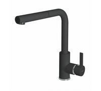 ELLECI Rubinetto Cucina Miscelatore con Doccetta Estraibile Monocomando in Granitek colore Full Black G40 - MGKC0240