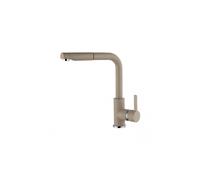 ELLECI Miscelatore Cucina con Doccetta estraibile Rubinetto Monocomando materiale Granitek colore 51 Avena - MGKC0251