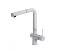 Elleci MGKSTP68 Miscelatore Monocomando Doccetta Estraibile Girevole Bianco