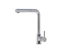 Elleci MIKTRPCR - Rubinetto per lavello da cucina, Monocomando, Doccetta Estraibile, Cromo