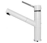 Elleci Miscelatore monocomando con canna girevole e doccetta estraibile RENO MGKREN68 finitura G68 bianco