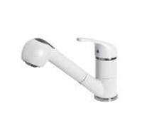 Elleci Miscelatore monocomando con canna girevole e doccetta estraibile VENERE MGKVEN68 finitura G68 bianco