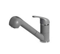 Elleci Miscelatore monocomando con canna girevole e doccetta estraibile VENERE MMKVEN73 finitura M73 titanio