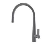 ELLECI Miscelatore Monocomando con Doccetta Estraibile, Linea Athena Plus, Granitek Cemento - MGKATP48