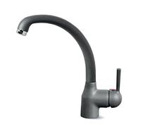 Elleci Mix Po Miscelatore Monocomando con Canna Girevole, Titanium 73, 21.5x10x26.5 cm