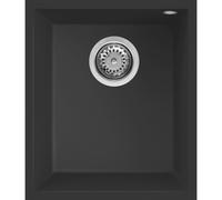 ELLECI QUADRA 100 LGQ10040BSO Lavello Monovasca Sottotop Granitek Nero cm 38x44