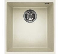 Elleci Quadra 100 Sottotop LGQ10062BSO - Lavello 1 vasca in Granitek (G62 Bianco Antico)