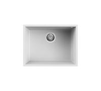ELLECI QUADRA 110 LKQ11096BSO LAVELLO MONOVASCA SOTTOTOP 58x44CM IN KERATEK BIANCO