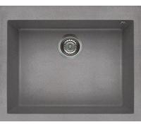 Lavello Elleci Incasso 1 vasca 61x50 Quadra 110 Granitek Grigio Cemento LGQ11048