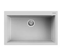 Lavello Elleci Incasso 2 vasche 59x50 Quadra 150 Granitek Bianco LGQ15068