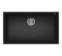 ELLECI QUADRA 130 LGQ13040BSO LAVELLO 1 VASCA 76X44 CM IN GRANITEK NERO