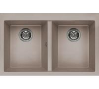 Lavello Elleci Incasso 2 vasche 79x50 Quadra 350 Granitek Grigio Tortora LGQ35043