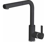 ELLECI Rubinetto Cucina Miscelatore con Doccetta Estraibile Monocomando in Granitek colore Full Black G40 - MGKC0240