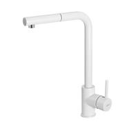 ELLECI Rubinetto Cucina Miscelatore Lavello con Doccetta Estraibile Monocomando colore Bianco K96 - MKKTRP96 Trail Plus