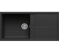 Elleci LGU48040 Lavello da incasso GRANITEK UNICO 480, Colore : Nero