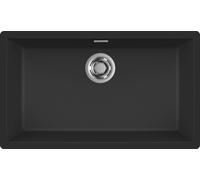 Elleci Lavello una vasca ZEN-F 130 LKZ13086F01 finitura composito K86 nero da 74.8x44.8 cm