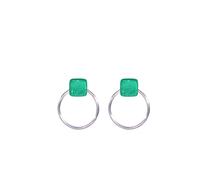Ellen Kvam Back-Front Hoop and stud earring - Azur