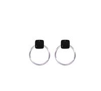 Ellen Kvam Back-Front Hoop and stud earring - Black