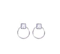 Ellen Kvam Back-Front Hoop and stud earring - Silver